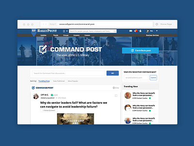 RallyPoint Command Post military social