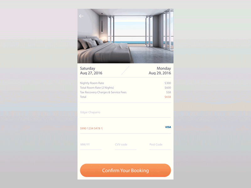 #002 Credit Card Checkout 002 ux airbnb daily ui flinto sketch ui user experience user interface