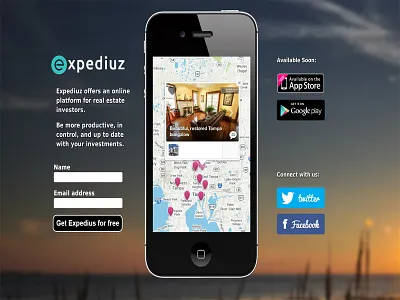 Expedius App Website Landing Page app landing page app page landing page website landing page