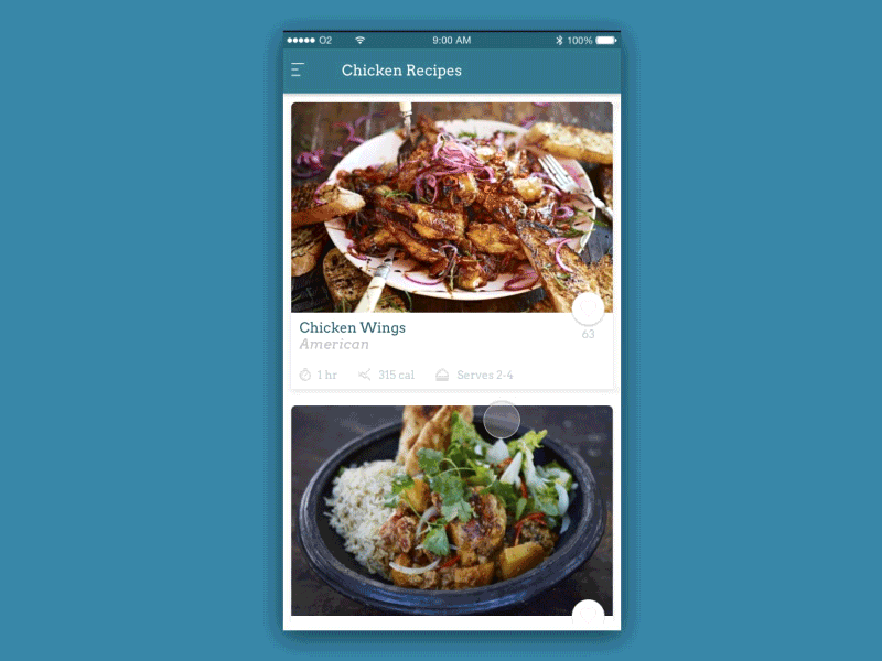 Recipe Card Interaction card gif ingredients principle prototype recipe ui ui design