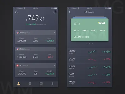 Wealth Management UI app stock ui