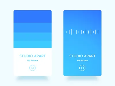 Simple Music App app blue clean design gradation idea interface music simple ui ux