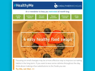 #HealthyMe Newsletter Design client colors design email email design marketing minimal newsletter typography ui ux web design