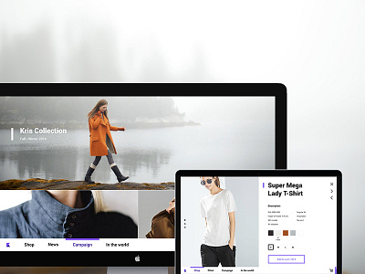 Kris template blog corporate ecommerce fashion flat hezytheme kris psd shop store template ui