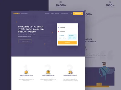 Homepage -Delibarry clean delivery homepage landing page travel ui ux web web design website
