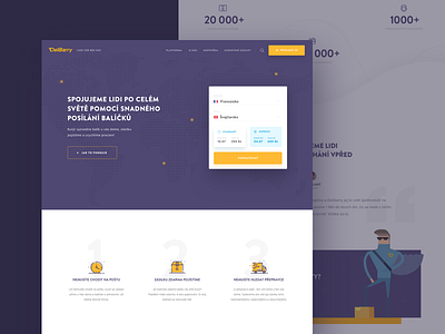Homepage -Delibarry clean delivery homepage landing page travel ui ux web web design website