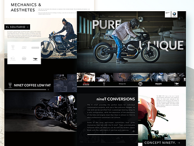 [ Freebie ] BMW R NineT customs concept website bmw bmw r ninet cafe race concept custom dark heritage landing modification motorcycle motorsport sport