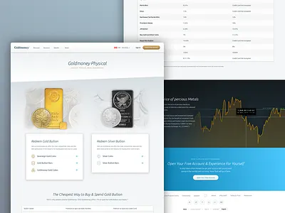 Goldmoney Physical marketing page marketing site design mike busby web design web page website