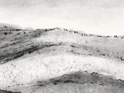 The Ridge charcoal digital drawing mountain painting photoshop ridge sketch watercolor wet charcoal