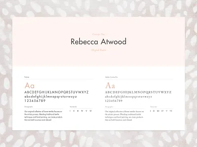 Font Tile adobe caslon caslon design inspiration e commerce font font tile futura rebecca atwood typeface typography typography tile web font