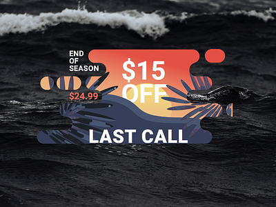 End of season august beach last call off sale sea summer sunset water wave