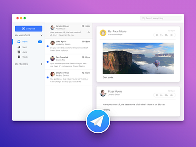 Mac Mail App app apple clean compose email icon mac mail minimal search simple white