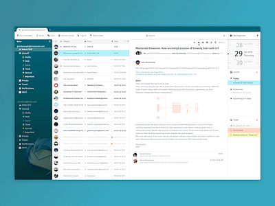 Thunderbird Redesign app clean client design email experience flat interface mail minimal user web