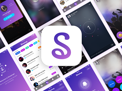Streamup UI Redesign app app designer ios live redesign stream streamup ui ui ux user interface video welcome