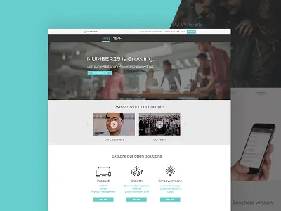 Number26 Jobs Page Redesign