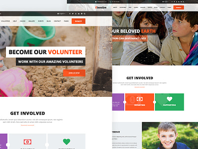 ELEVATION - Charity/Nonprofit/Fundraising WordPress Theme charity dashboard design fundraising mockup nonprofit psd template theme ui ux wordpress