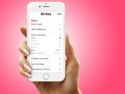 Love Notes Menu UI app kids love notes menu ui