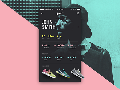 User Profile - Daily UI #006 app dailyui ecommerce health ios nike profile tracking ui user ux