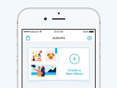 Albums Empty State albums app blank empty state illustration ios