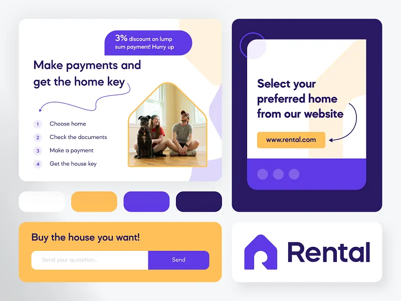Browse thousands of Rent Logo images for design inspiration | Dribbble