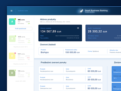 Concept / TB SBB application blue concept front end innovation products sales solution web