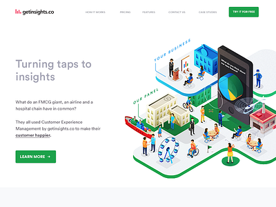 Market Research landing page analytics illustration landing logo marketing page typography ui ux website