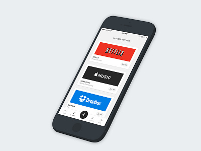 Subscription App Idea app clean mobile tableview ui ux