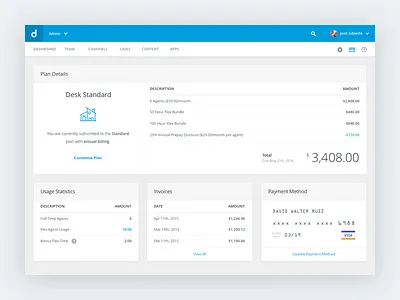 Billing Admin admin billing billing flow clean dashboard flat interface layout minimal ui ux widget