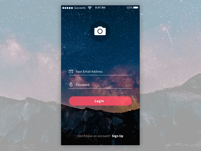 Unsplash Login Design login signup