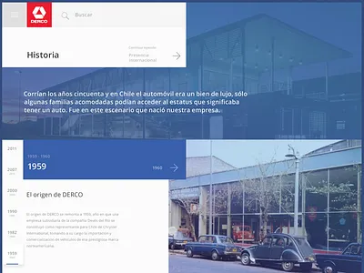 Derco UI concept clean design flat icon ui web website