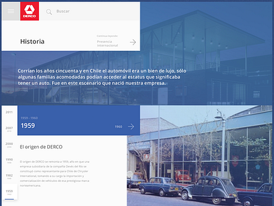 Derco UI concept clean design flat icon ui web website