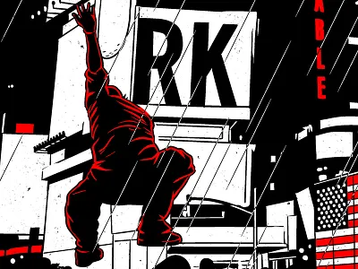 Times Square america apparel billboard city illustration neon new york skate skateboard skyscraper urban usa