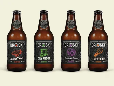 Broski Ciderworks broski broski ciderworks cider label concept label design labels steampunk victorian era