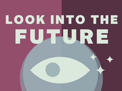 Creative Jam bold type creative jam crystal ball future illustration purples