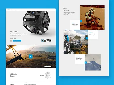 GoPro Professional Design detail gopro grid light play product tech ui vr web design