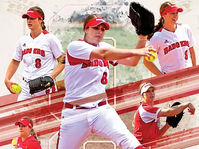 Wisconsin Softball Poster poster softball sports design