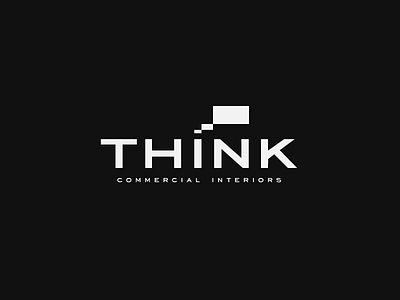 THINK interior design logo rectangle shape think