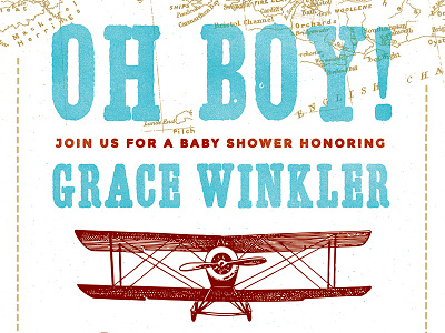 Vintage Travel Baby Shower Invite adventure airplane baby shower globe invite map passport stamp travel vintage world