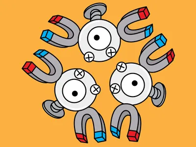 Who's that Pokémon!? design graphic design illustration illustrator magnemite magneton pokemon