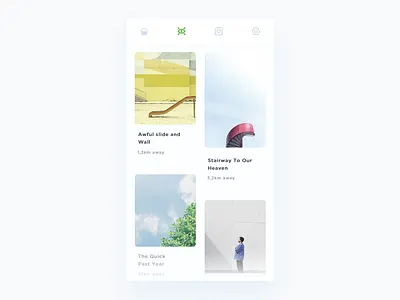 List app clean daily green line list simple ui ux