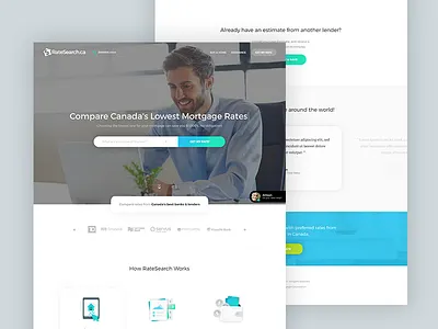 RateSearch : Landing Page canada company compare illustration landing page lending loan mortgage