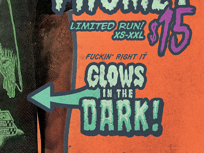 Axeslasher Beerphomet Advert avondaletype comiccraft comictype horror shirad signalnoise typography