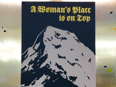 1978 American Women's Himalayan Expedition analog lab analog research lab facebook feminist french paper poster screen print screenprint