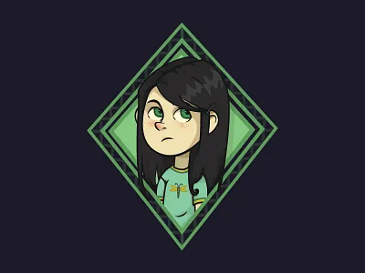 Character One - Vjosa character girl illustration portrait vector