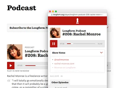 Longform Updates: Mini Player, Reading Time