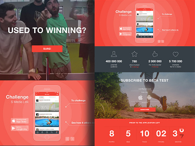 Landing for Challenge App android app challenge flat ios web