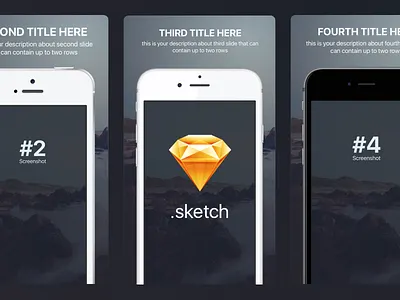 Appstore screenshots template for iPhone sizes (Sketch Freebie) 6plus apple appstore download free ios phone preview screenshots se sketch template