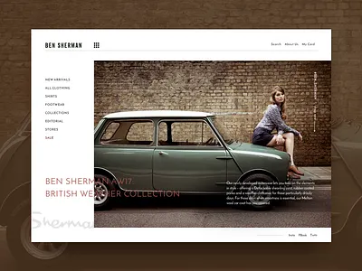 Ben Sherman british collection dress ecommerce lookbook shop store