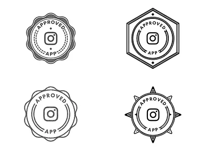 Instagram Appoved Badge app badge circle illustration illustrator instagram line line art