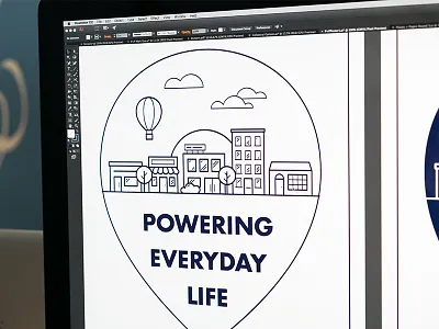 Pages + Places Poster at Facebook facebook illustration line poster